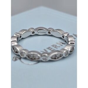 Silvernana Moissanite Eternity Band Promise Ring for Women 925 Sterling Silver